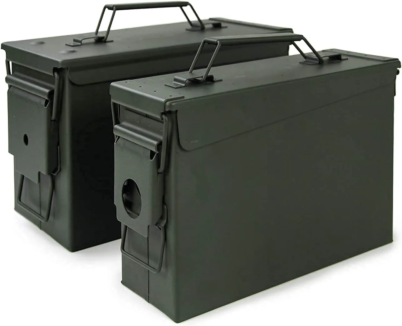 GUGULUZA Metal Ammo Can 30/50 Cal, Lockable Bullet Storage Case, Waterproof & Airtight Containers Box with Flip Top for Long-Term Storage Shotgun, Rifles, Pistols Ammunition