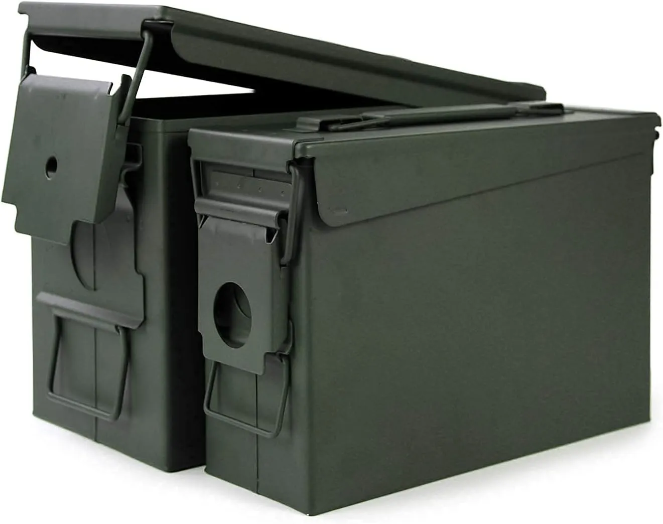 GUGULUZA Metal Ammo Can 30/50 Cal, Lockable Bullet Storage Case, Waterproof & Airtight Containers Box with Flip Top for Long-Term Storage Shotgun, Rifles, Pistols Ammunition