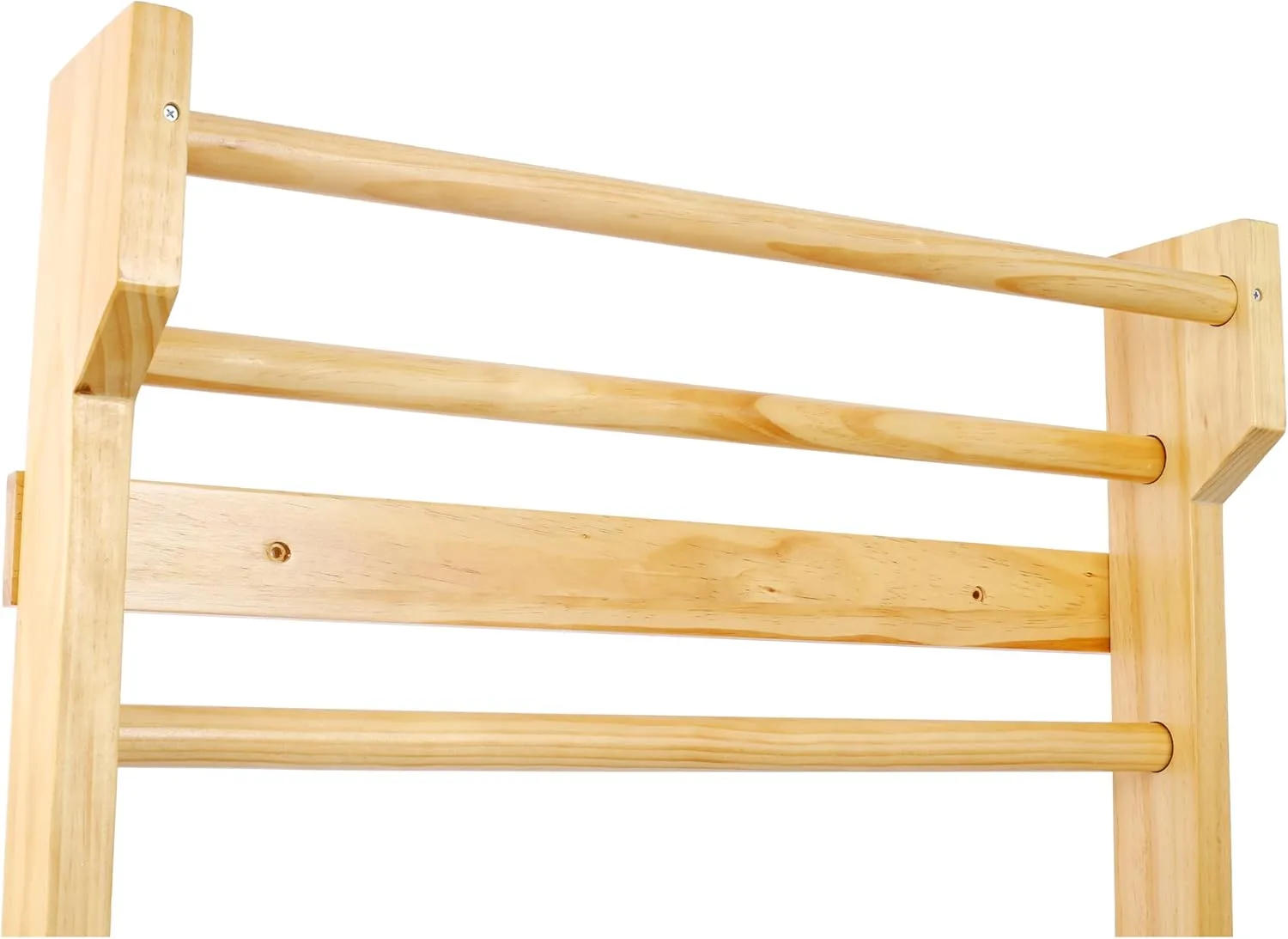 Gymnastics Wood Stall Bar, Multi-use Swedish Ladder Wall Mounted Pull Up Bar-Physical Therapy for Stretching and Various Exercises,Indoor Home Gym Workout Yoga