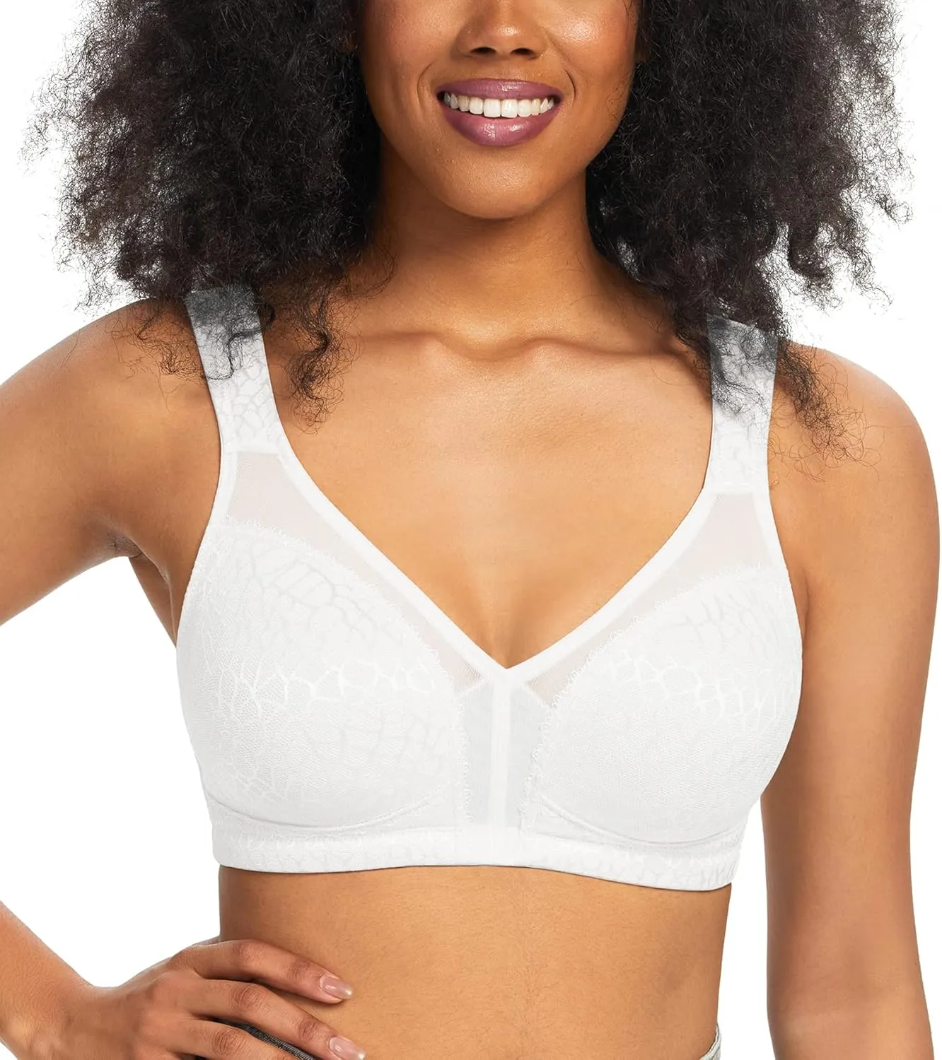 HACI Women's Minimizer Bra Full Coverage Everyday Wirefree Non Padded Plus Size for Large Bust Support Seamless