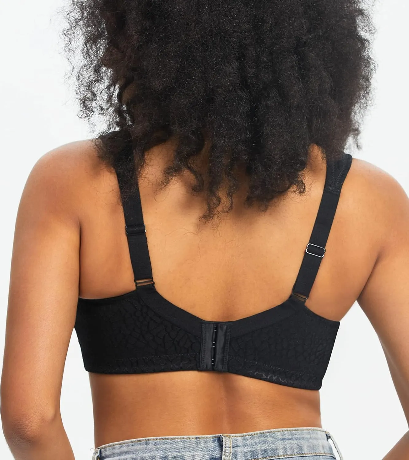 HACI Women's Minimizer Bra Full Coverage Everyday Wirefree Non Padded Plus Size for Large Bust Support Seamless