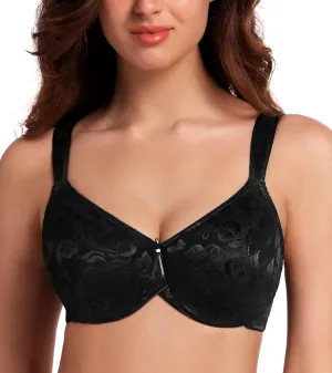 HACI Women's Minimizer Bra Full Figure Non Padded Plus Size Underwire Everyday Support