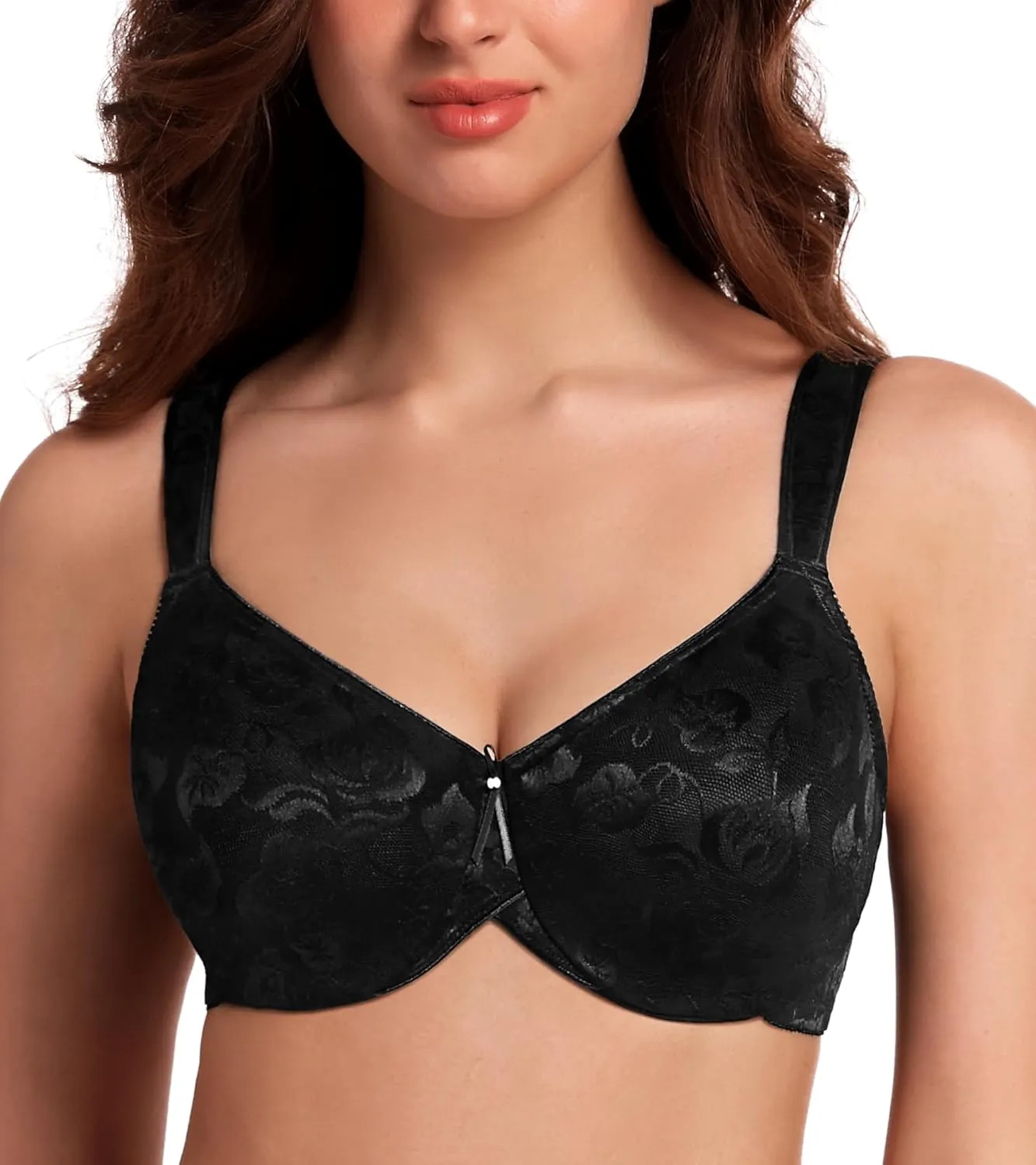 HACI Women's Minimizer Bra Full Figure Non Padded Plus Size Underwire Everyday Support
