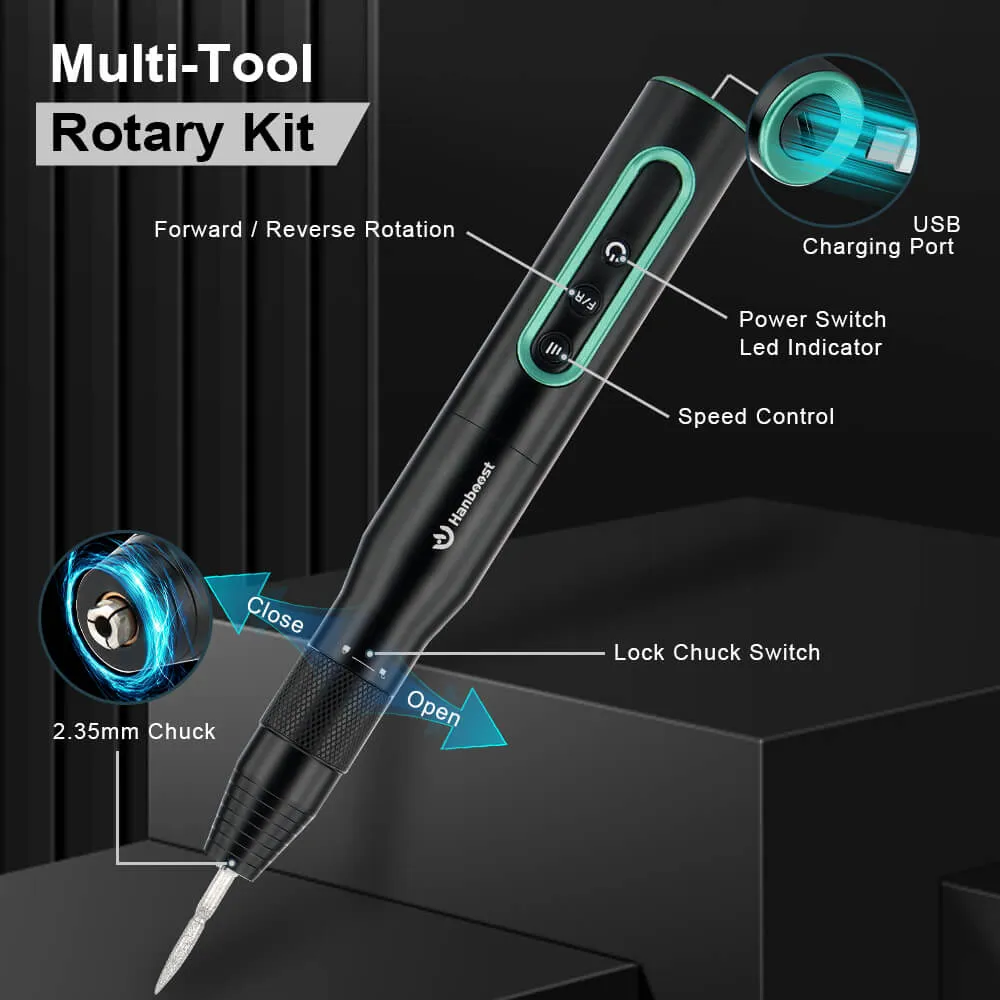 Hanboost S2 - Electric Cordless Rotary Tool Kits for DIY Maker & Craftsmen