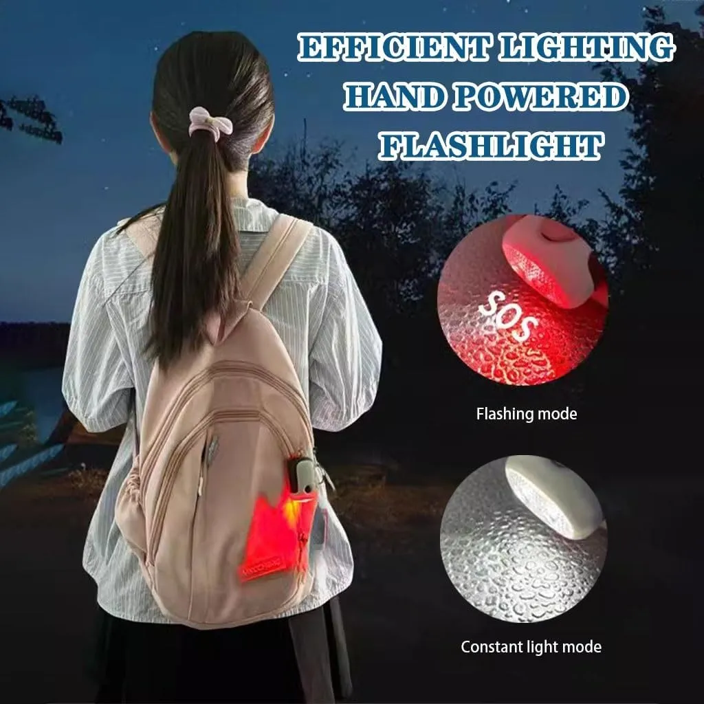Handheld Survival Flashlight Owl Shape Cartoon Flashlight, Panda Shape Hand Crank Flashlight, Mini Portable Dynamo Flashlight, for Emergency, Survival(Set)