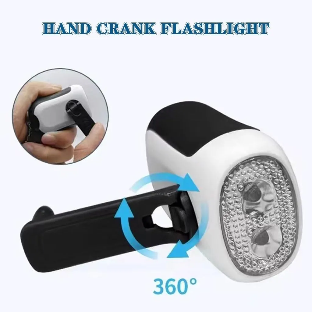Handheld Survival Flashlight Owl Shape Cartoon Flashlight, Panda Shape Hand Crank Flashlight, Mini Portable Dynamo Flashlight, for Emergency, Survival(Set)