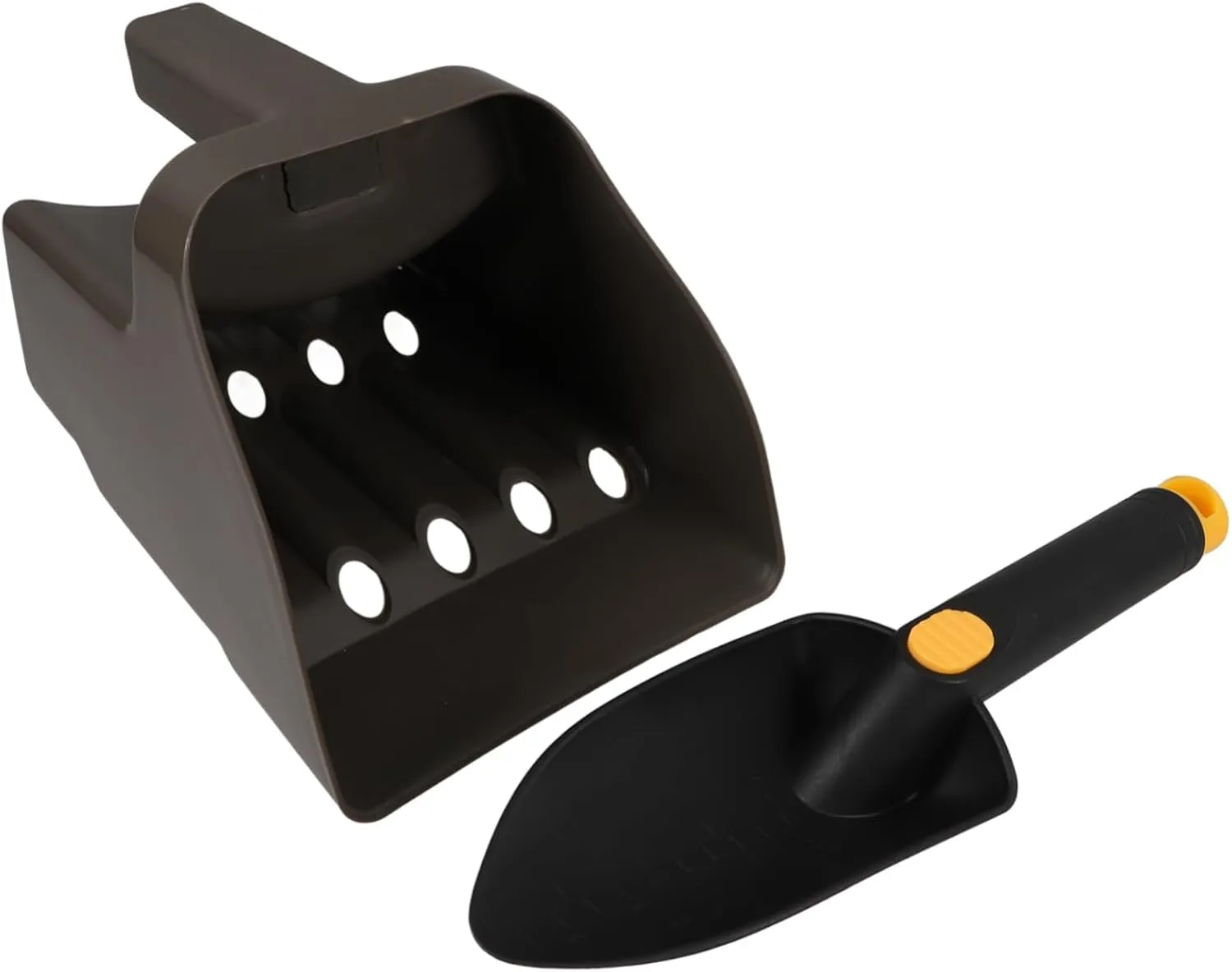 Happyyami -one Heavy Duty Shovel Sifter Metal Detector Accessories for Beach Exploration Grey