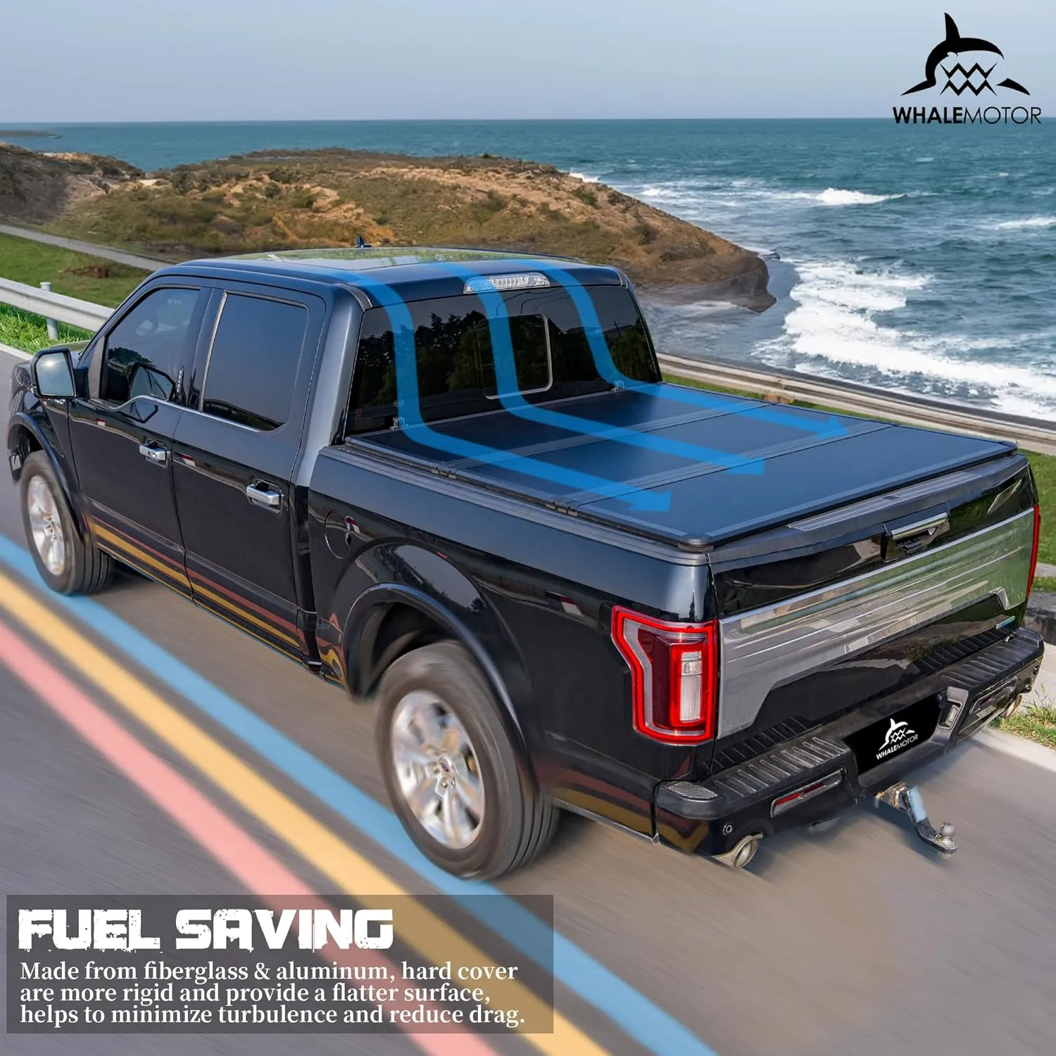 Hard Folding Truck Bed Tonneau Cover Compatiable with Chevy Silverado & GMC Sierra 1500(2007-2025) 5.8 FT Short Box(NO CarbonPro Bed), Tri Fold Style