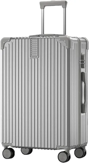 Hardside Luggage, High Volume Swivel Wheel Trolley Case, Space Separation Design, Resistant To Drop And Pressure (Color : 20, Size : Silver)