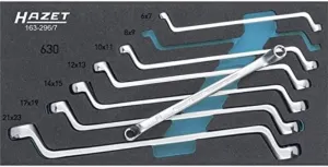 HAZET 163-296/7 12-Point Profile Double Box-End Wrench Set - Multi-Colour