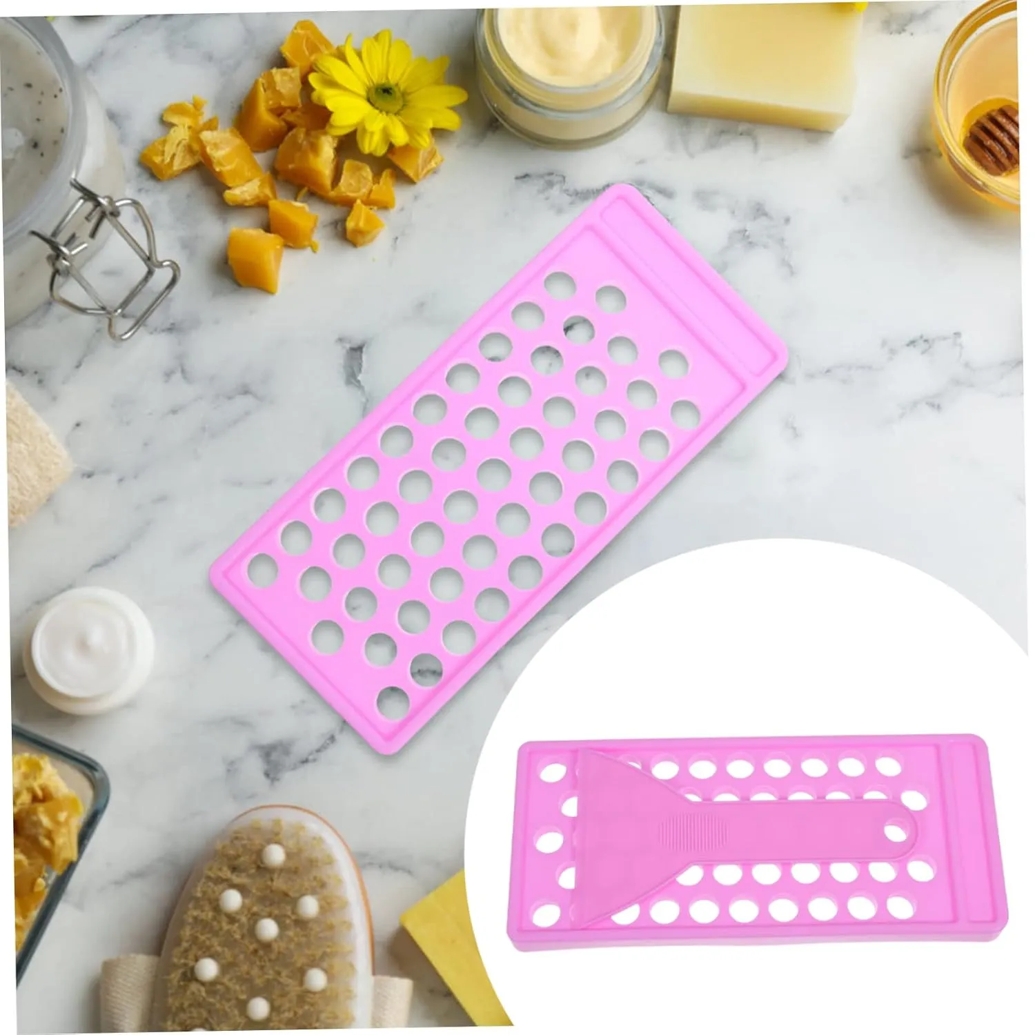 Healifty 2sets Diy Lip Balm Making Kit Lipstick Holder Filling Tray Spatula Durable Material Portable Containers for Homemade Lip Balms for Crafting