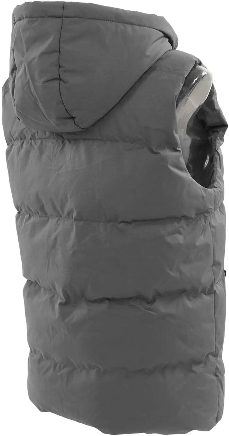 Heated Vest, 3 Heating Levels Carbon Fiber USB Hooded Heated Vest Constant Heating for Winter