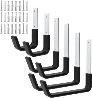 Heavy Duty Utility Hooks for Garage Storage Utility Hooks Wall Mount,Garage Hooks Heavy Duty,Garage Wall Hooks,Hose Holder,Bike Hooks,Ladder Hooks,Leaf Blower Hanger (2S & 2M & 2L)