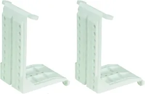 Hettich 9219926 Roof Sloping Adaptor (1 Pair, Fittings for Mounting Sliding Door Profiles, Load Capacity 50 kg/Pair, White Plastic for More Storage Space)