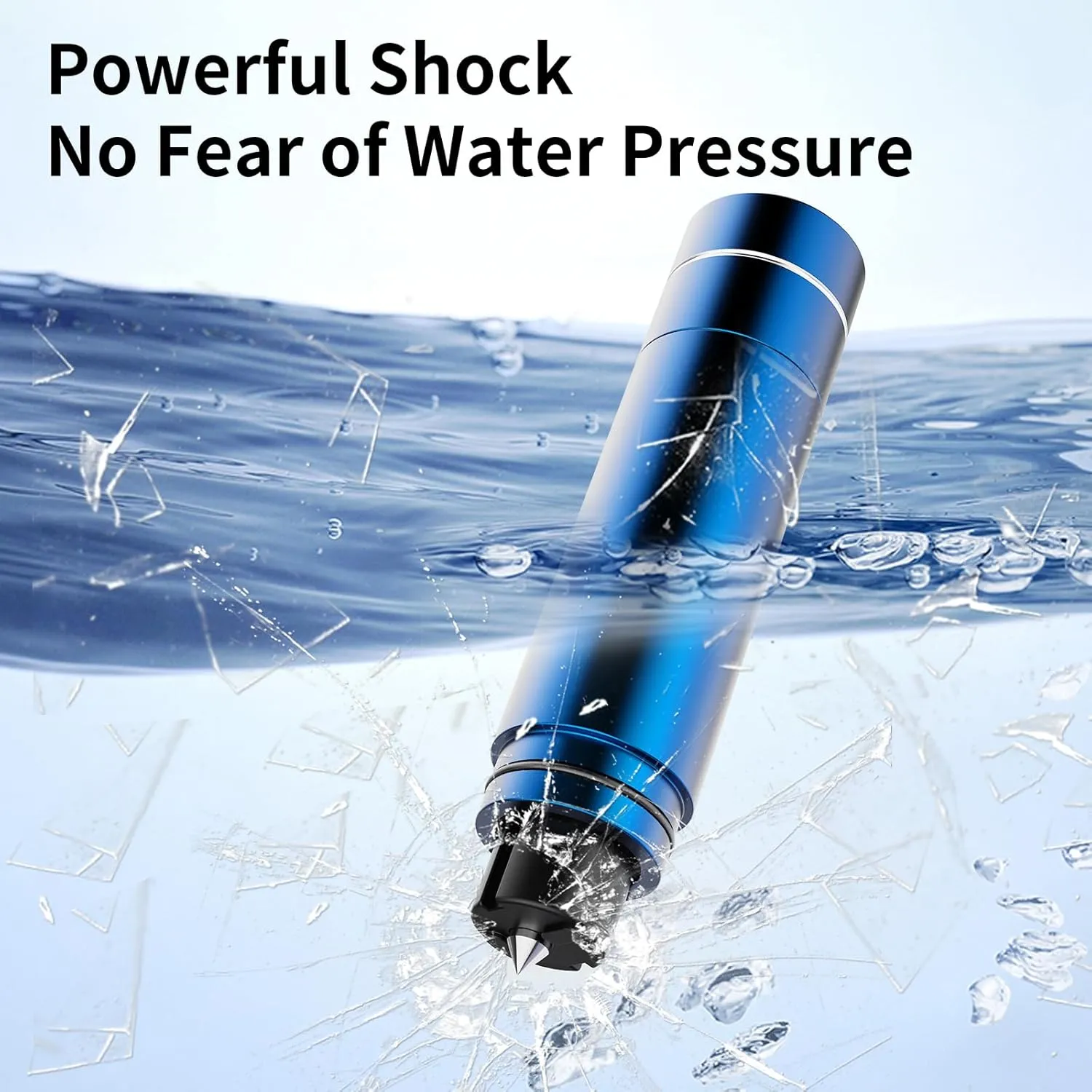 HHXS 2025 Upgraded Car Window Breaker Seatbelt Cutter, Safehammer Glass Breaker Under Water Life Hammer Safety Hammer Emergency Escape Tool, Safe Hammer for Car Home Auto Rescue Tool (4 Pcs, Blue)
