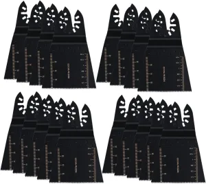 HIFROM Precision Wide Segmented Wood/Plastic/Soft-Metal Oscillating Multi Tool Saw Blades Replacement for Fein Multimaster Bosch Craftsman Dremel and More (18 Pack)