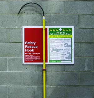 Honeywell Salisbury Insulated Handle Rescue Hook, 6 ft Long, 18 (in) Opening