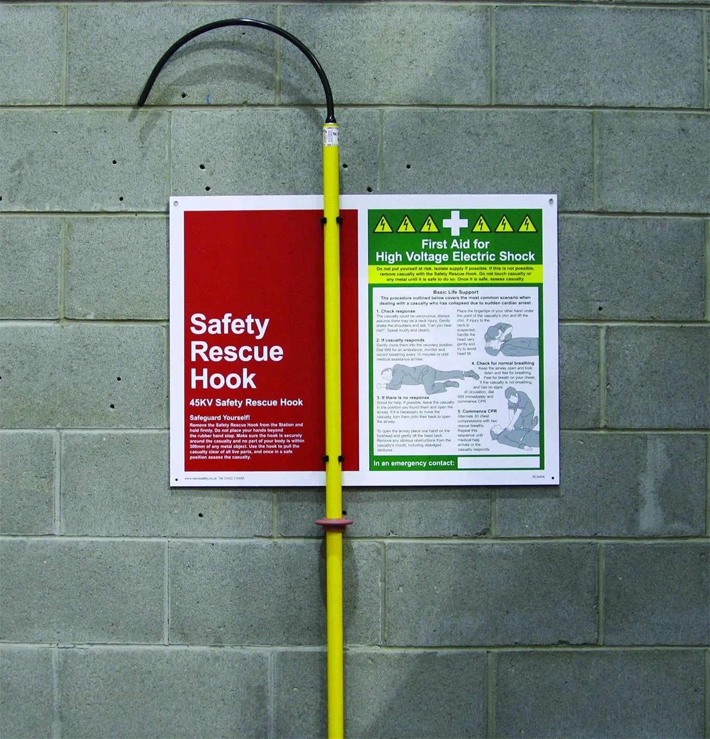 Honeywell Salisbury Insulated Handle Rescue Hook, 6 ft Long, 18 (in) Opening
