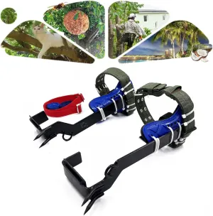 HongK- Tree Climbing Spike Set Safety Adjustable Belt Lanyard Rope Rescue Belt 2 Gears [P/N: ET-OUTDOOR002-RAW]