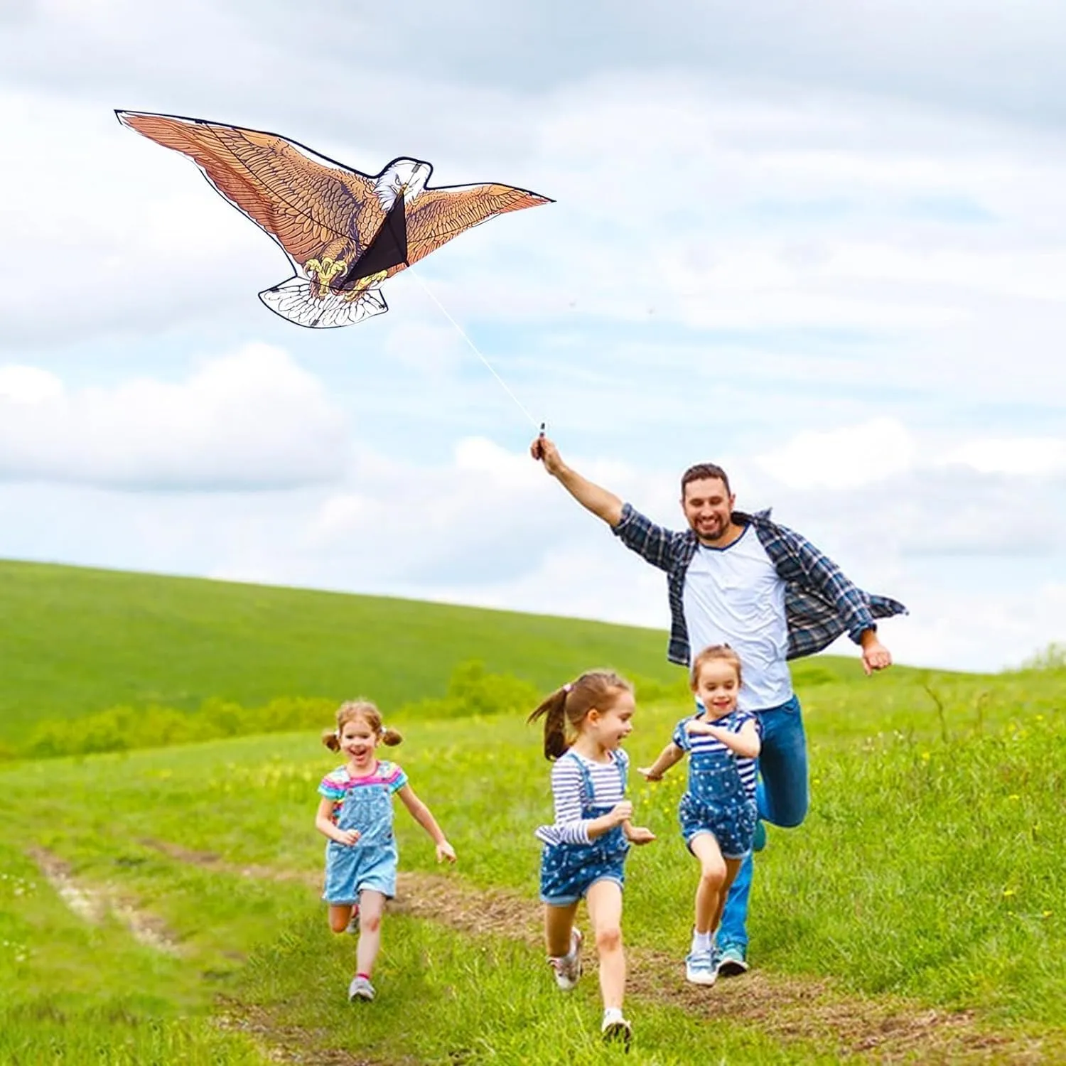 Hoofer Large Beach Kite and Reel Winder with 650ft String for Kids and Adults, Single Line Kite, Extremely Easy to Fly for Beginners