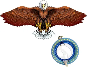 Hoofer Large Beach Kite and Reel Winder with 650ft String for Kids and Adults, Single Line Kite, Extremely Easy to Fly for Beginners