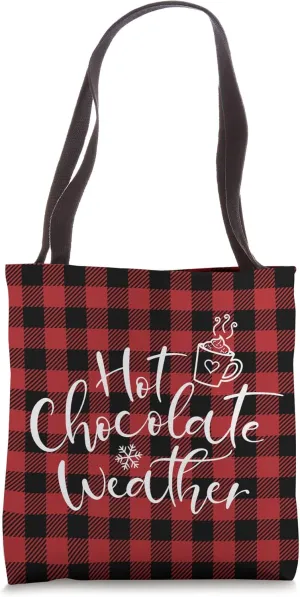 Hot Chocolate Weather Winter Holiday Christmas Decorative Tote Bag