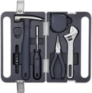 HOTO Tool Set, Hand Tool Set/Home Tool Kit, DIY Set Tool Household Hand Tool with Screwdriver Wrench Hammer Tape Plier Tool Box, Essential Mechanics Tools Kit for Everyday Home Repairs