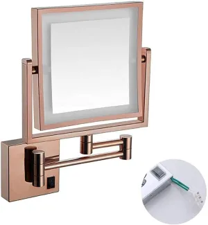 Household Products/Bathroom Bathroom Shaving Mirror Wall Mounted Makeup Mirror 3X Magnification Extending Folding Double Side (#2)