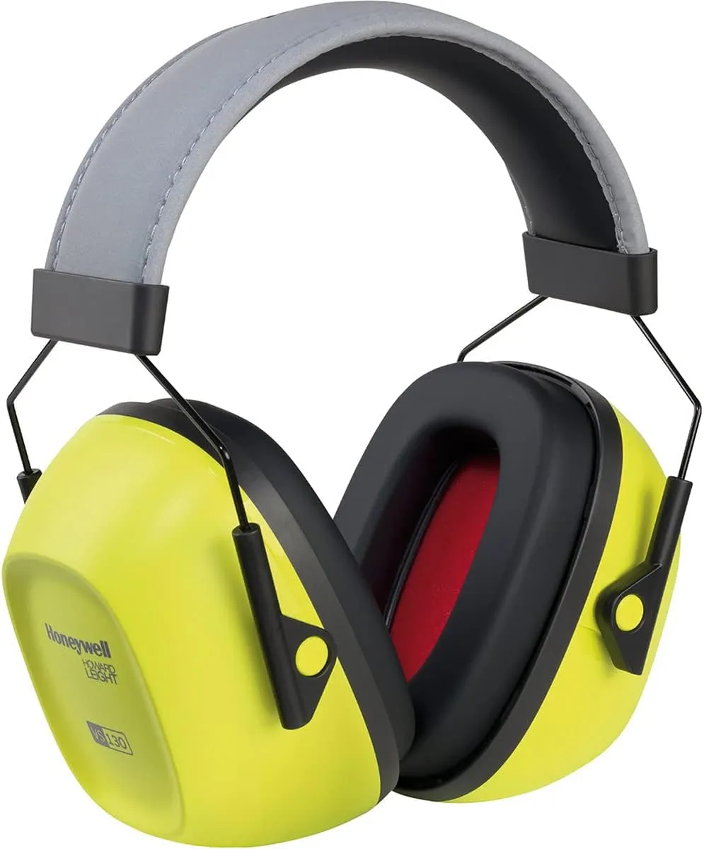 Howard Leight VS130HV VeriShield Hi-Viz Yellow Over-The-Head Earmuff, NRR 30 (1035110-VS) Black