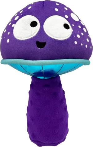 Huxley & Kent for Dogs | Mellow Mushroom (Large) | Funny Dog Toy | Power Plush Dog Toy with Squeaker | Dog Gift | Fun, Durable | H&K Squeaky Dog Toy