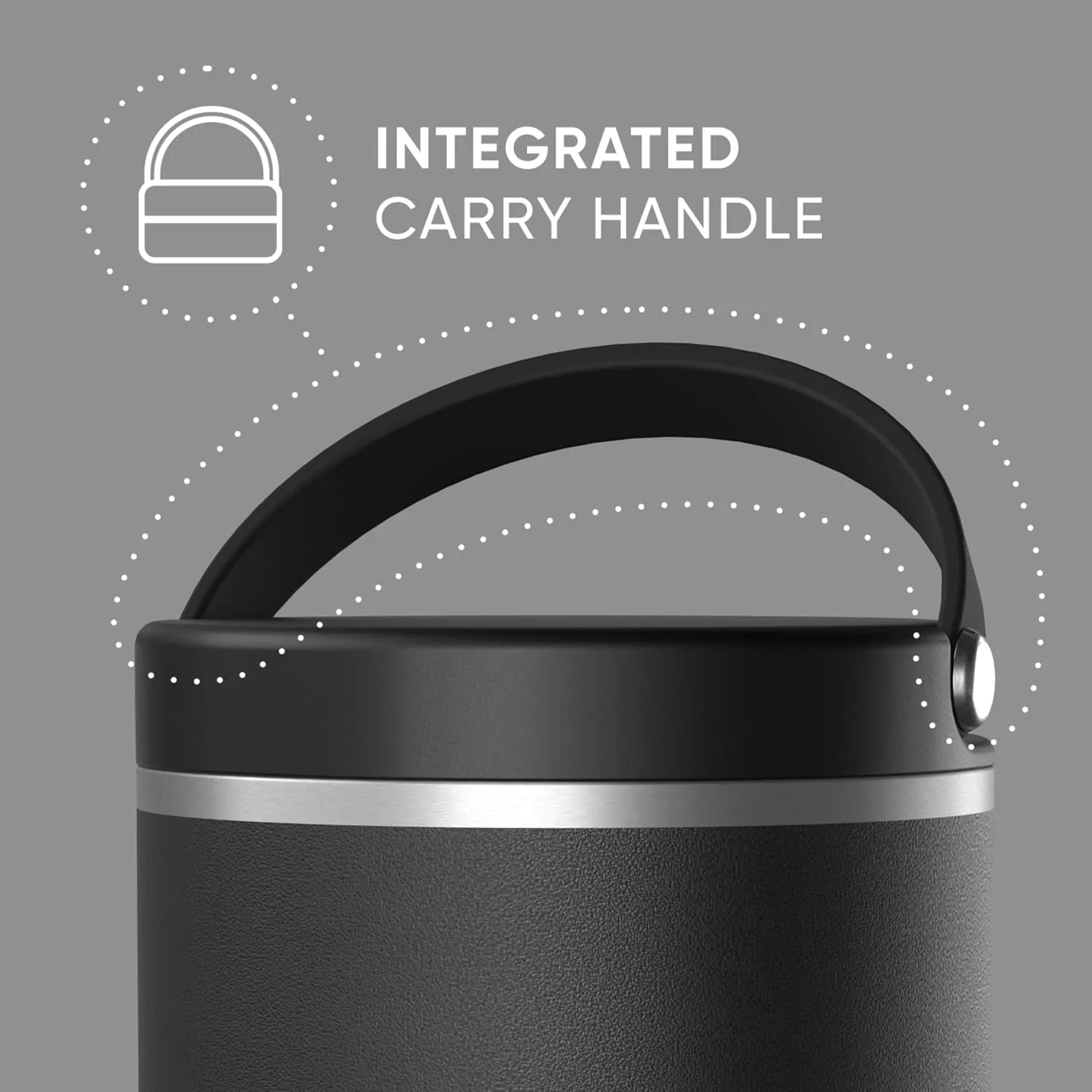 Hydrapeak 25oz Stainless Steel Vacuum Insulated Thermos Food Jar | Thermos for Hot Food and Cold Food, Wide Mouth Leak-Proof Soup Thermos for Adults, 10 Hours Hot and 16 Hours Cold (Black)