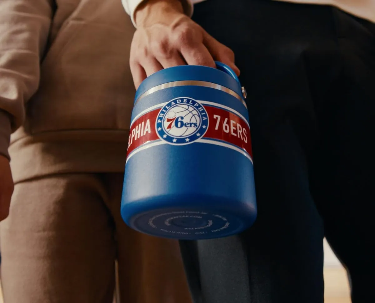Hydrapeak x NBA Officially Licensed Philadelphia 76ers 25oz Stainless Steel Vacuum Insulated Thermos Food Jar with Handle, Wide Mouth Leak-Proof Soup Thermos for Adults, 10 Hours Hot and 16 Hours Cold