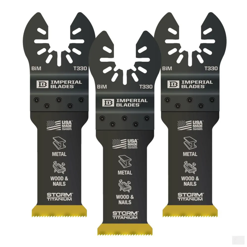 Imperial Blades One Fit 1-1/4in Multi-Material Storm Titanium Metal/Wood Blade, 3PC [IBOAT330-3]