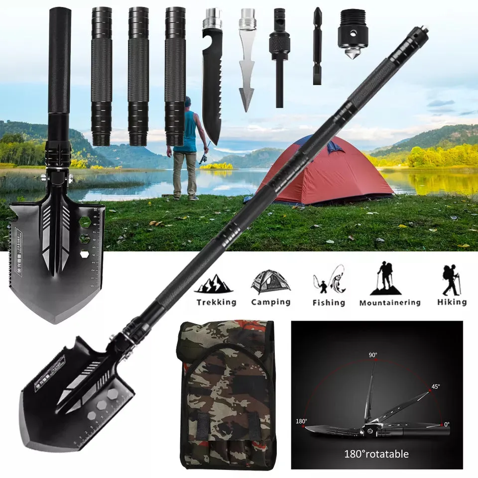 Indestructible Survival Shovel - Survival Shovel Set with High Carbon Steel Camping Gear