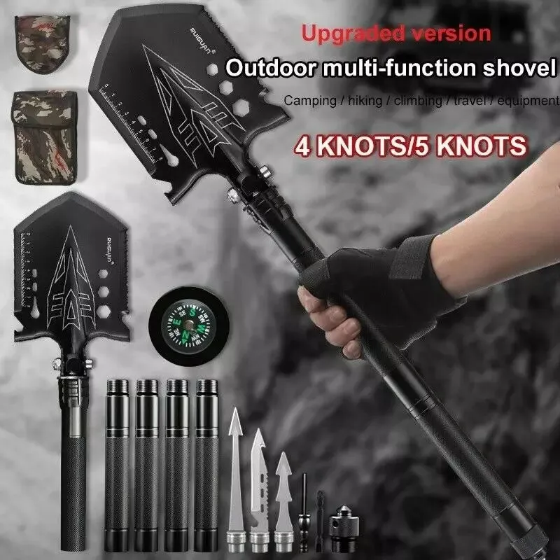 Indestructible Survival Shovel - Survival Shovel Set with High Carbon Steel Camping Gear