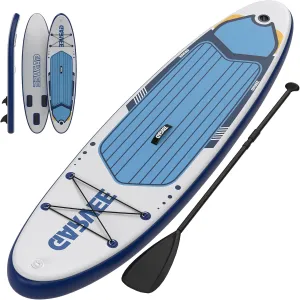 Inflatable Paddle Board for Adults, 11ft/10.6ft Stand Up Paddle Board with Premium Accessories, Non-Slip EVA Deck, Ultra-Light Carry Bag Pump, SUP for Youth & Adults of All Skill Levels
