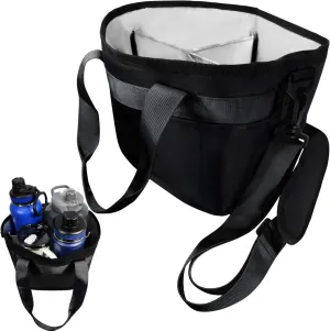 Insulated 4 Cup Drink Carrier Tote | 1680D Fabric Reusable Coffee Cup Bag with Adjustable Dividers | Portable & Secure Caddy for Hot & Cold Beverages | Family Size