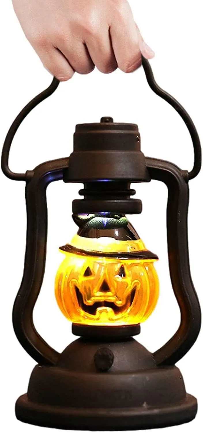 Jagmag® Halloween Lantern LED Candle Light Decorative LED Lamp Ornament Supplies for Halloween Decoration| LED Pumpkin Spider Web Candle |Halloween LED Lantern