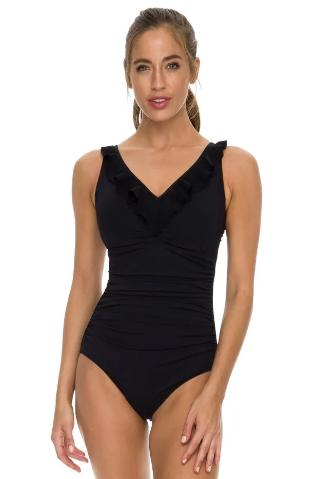 Jantzen Cosmopolitan DDE Ruch Mesh Frill One Piece
