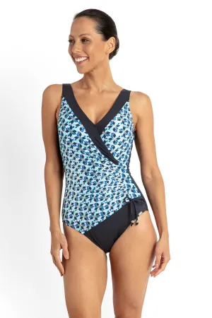 Jantzen Deco Gathered Surplice One Piece