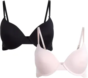Jessica Simpson Women's Bra - 2 Pack Comfort Molded Microfiber Bras: B Cup/C Cup