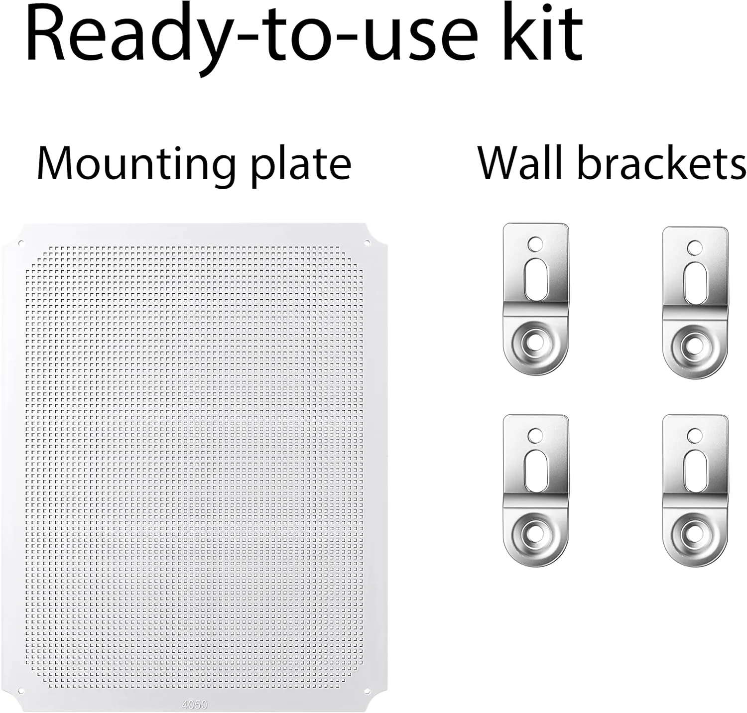 Junction Box, IP67 Waterproof Plastic Enclosure for Electrical Project, Hinged Grey Cover, Includes Mounting Plate and Wall Bracket 510×410×200mm (20"×16.1"×7.9")