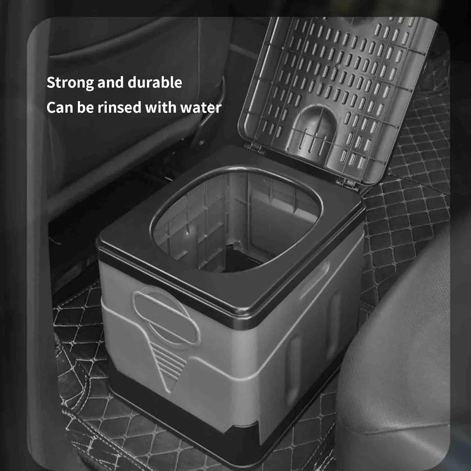 JUSHZ Camping Toilet Portable Toilets for Adults Portable Toilet Outdoor Bags Bucket for Home Indoor for Car Elderly Bedside Travel Vehicle Mounted Portable with Lid Foldable