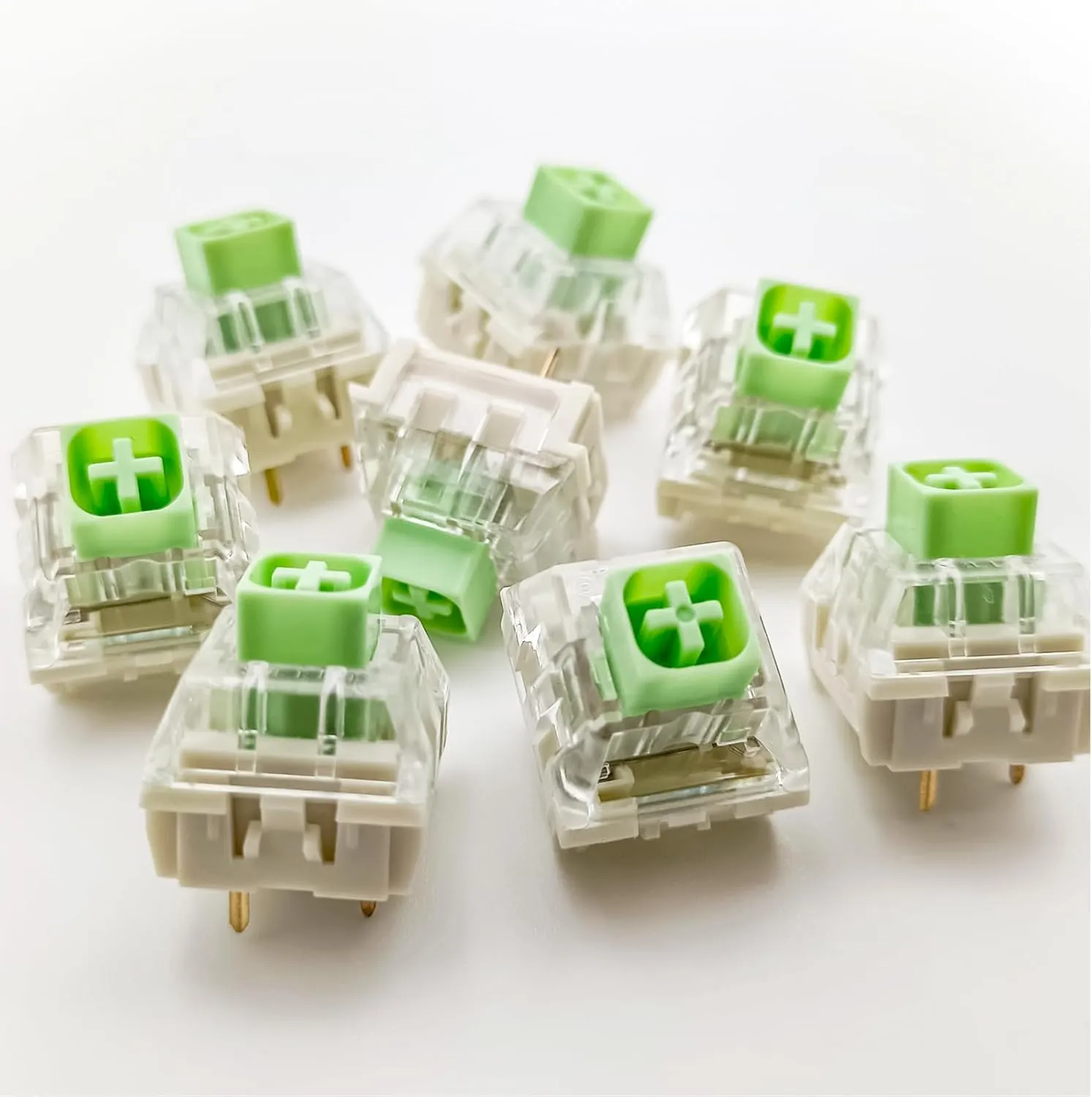Kailh Box Jade Switches for Mechanical Gaming Keyboard,3-Pin 50gf Clicky/lubed/Dust&Waterproof Switches(108Pcs,Kailh Box Jade)