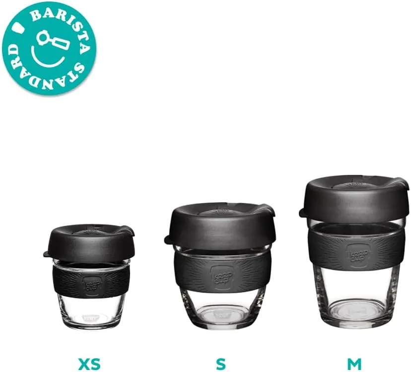 KeepCup Brew, Reusable Coffee Cup - Tempered Glass and Splashproof Sipper, M 12oz/340ml - Eventide