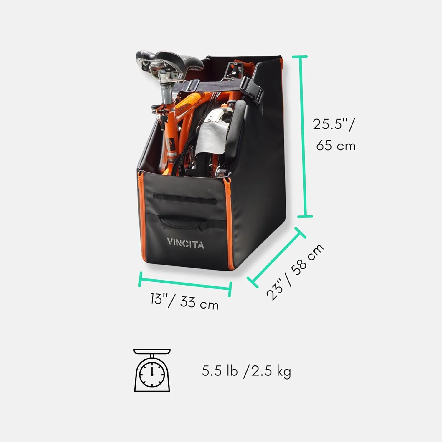 Keeper Box 2.0 for Folding Bicycle - Folding Bike Storage Solution - Suitable For Bike - Keep The Bike Vertical In The Car Trunk To Save Space