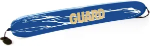 Kemp USA - 50" Lifeguard Rescue Tube with Guard Logo - Made Closed Cell Foam - Lifeguard Accessories with Adjustable Shoulder Strap & Tow Line - Splash Design (Royal Blue-White)