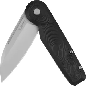 Kershaw Platform Sheepsfoot Pocket Knife, 2.75-in. Blade, Manual Nail Nick Opening, Slipjoint Lock (2090) Black