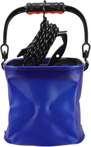 KESYOO Portable Fishing Bucket with Lid Collapsible Live Fish Container Versatile Square Bucket for Camping