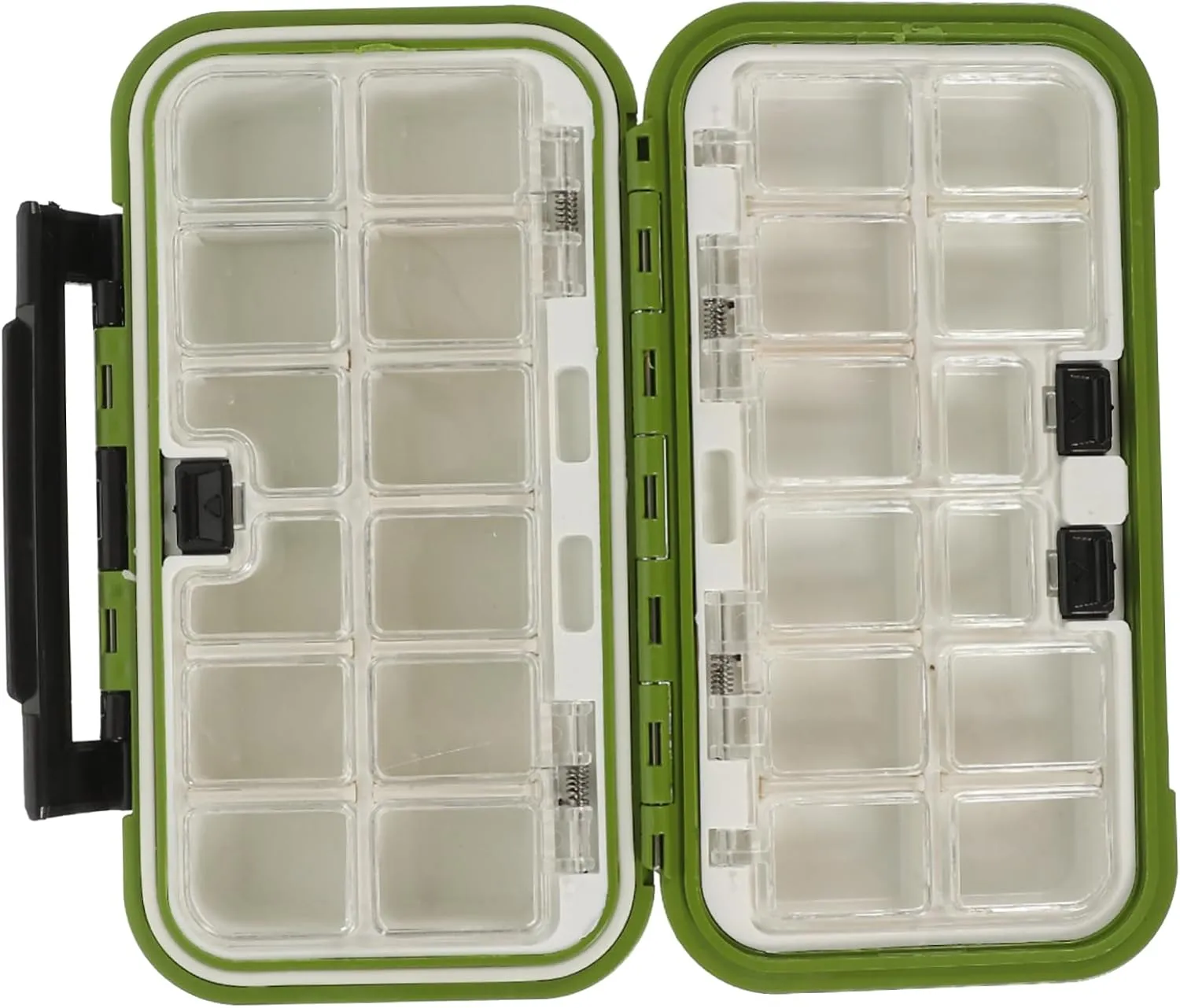 Kisangel Fishing Gear Box Storage Box for Fishing Accessories Multifunctional Tool Organizer Adhesive Tape Easy to Green Black